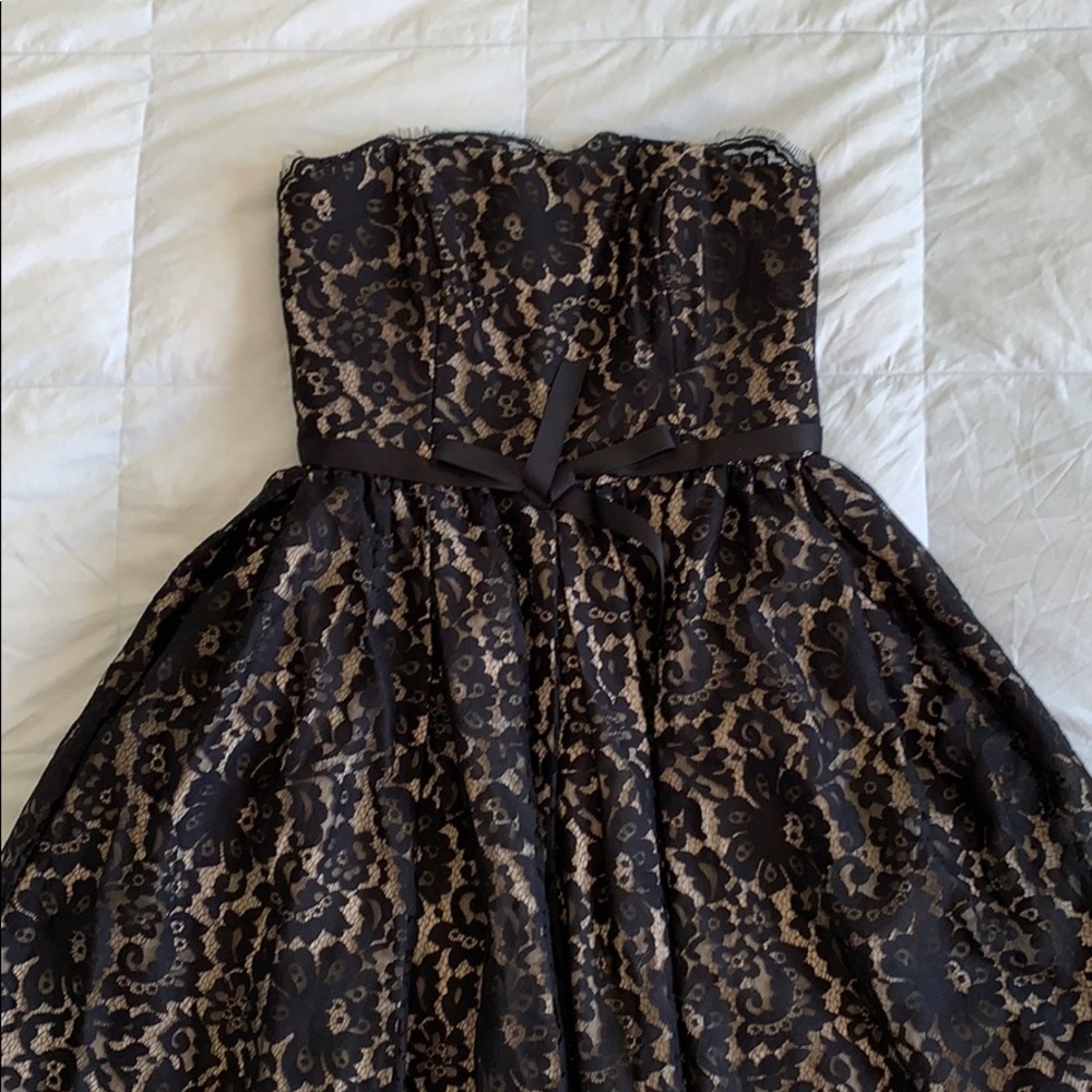 black lace strapless dress size 6